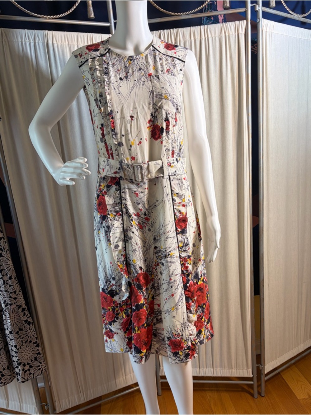 Prada Silk Mid-length Floral Dress